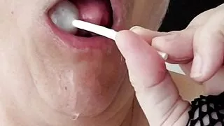 LiaKahn spanish milf sucks a lollipop. Sexy music.