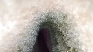 Showing her pussy at night and musterbate