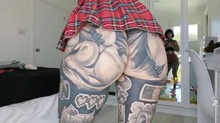 Short Black and Red Lingerie Skirt Try On Haul Closeup Melody Radford Onlyfans