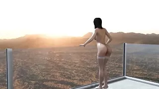 Enjoying the view with a naked Girl