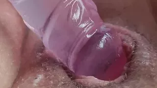 Play with my pink Favorite big dick sextoy after creampied sex