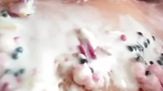 My wife makes me a cake for my birthday.