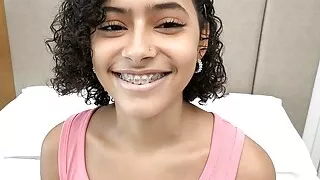 This Puerto Rican has AMAZING tits and a plump shaved pussy