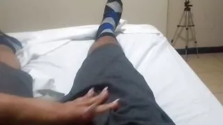 doing a delicious handjob with the mature stepmother