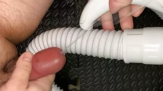 Small Penis Rubbing And Cumming On A Vacuum Cleaner Hose