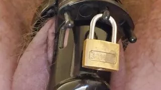 Locking Myself In My Chasity Cage