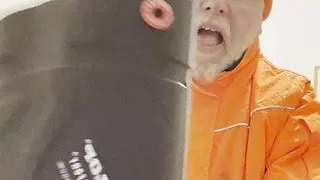 Wanking in Hiviz gear