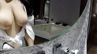 Hot girl with big ass getting fucked hard in a motel room