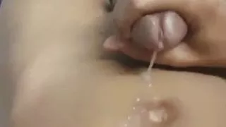 Bathing in my cum