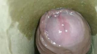 Sroke horny cock and cum in paper roll before Chinese New Year POV