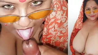 Indian bbw swallows sacred milk