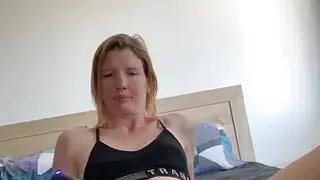 Petite babe shivering as I cum