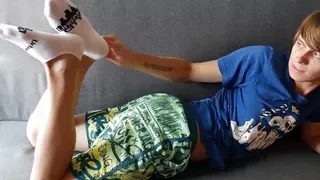 Horny friend dry humps my naked ass