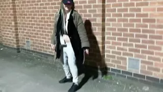 Street girl Cracky twerking for guy in street