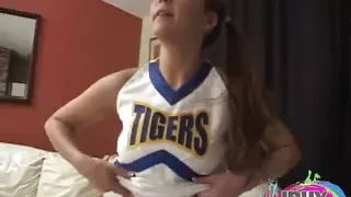 Sexy Cheerleader POV panties Photoshoot