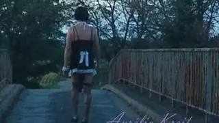 aurelia your maid dressed on rail bridge