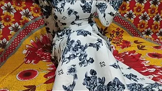 Pinky Rai Bhabhi in white Frock riding her husband and fucked until he cum.