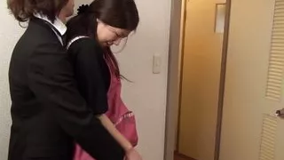 Japanese teen banged by dads coworker! Her pussy got a huge creampie!