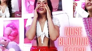 Nose blowing fetish