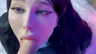 Very slobbery deepthroat from my 19 years old girl