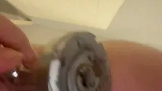 Painful anal with door handle