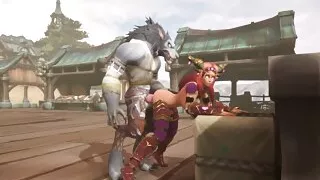 A Day at the Harbor with Redhead Elf and werewolf : Warcraft Parody