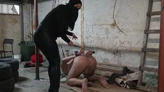 Syrian Mistress Humiliates Old German In His Basement