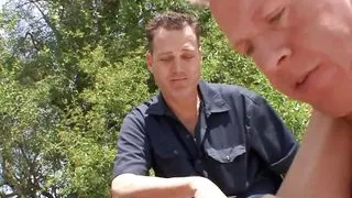 Guy gets cuckold by his brunette wife who is fucked by a big