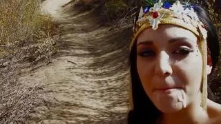 Brunette chick gets rewarded with a facial after fucking