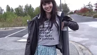 18 years old skinny Luna first anal casting