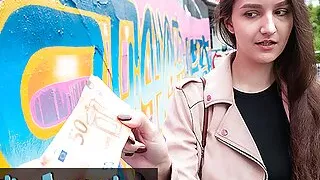 Public Agent - very cute college Teen art student 19yrs old with nice natural tits studies a big dick outdoors