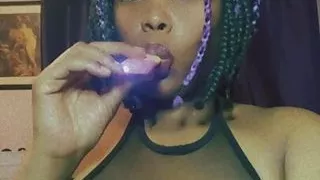 Smoking Fetish - Vaping - Big Tits Ebony Domme Tease - Inhale - Digital Deity Kuro