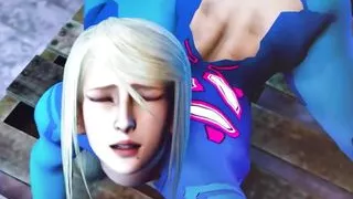 Blonde fucks with a sex machine