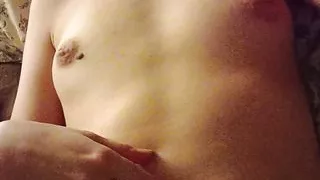 Beautiful body of skinny young girl with small boobs