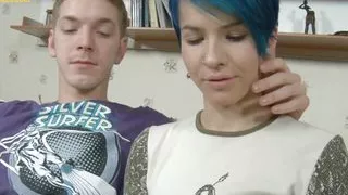 Blue hair babes are freaks euro teens