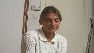 girl from the street undresses in hotel room