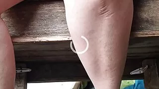 The milf next door with blue heels is very slutty