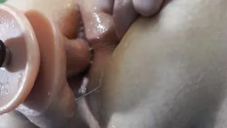 BBW Tranny Gets Fucked Hard by Fucking Machine POV