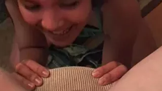 BrookeSkye walked naked and licking pussy