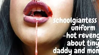 Schoolgiantess in uniform vore revenge