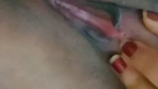 Shiny's hairy tasty pussy masturbate