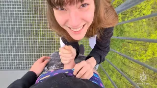 Risky Quicky At This Videoguarded Viewing Platform !!