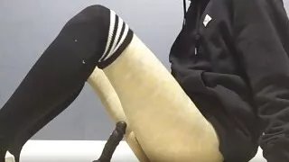 Asian Playing with Dildo