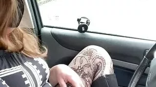 Amateur Crossdresser Kellycd2022 sexy milf masturbation pantyhose fishnet big cumshot outdoor public carpark boots
