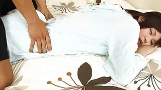 Skinny Japanese Teen Seduce to Creampie Fuck with Massage