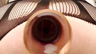 Anal gaping and view in to me