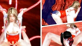 Hentai 3D - Monster with alien clone get hard core fuck with girl