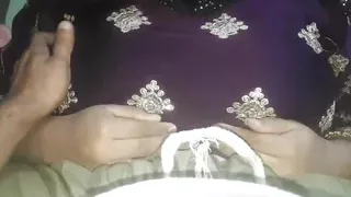 Desi bhabhi big Boobs groped and bhabhi gave handjob took Cumshot on her body