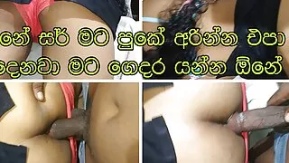 Hence he thrust his dick into her anal in a slow and steady mode sri lankan sexy teen girlfriend with white big ass