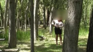 Julie Cunningham outside forest client photo shoot